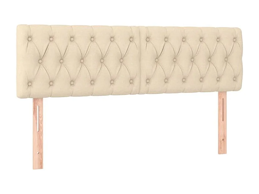 Sommier à lattes de lit avec matelas Crème 140x190 Tissu