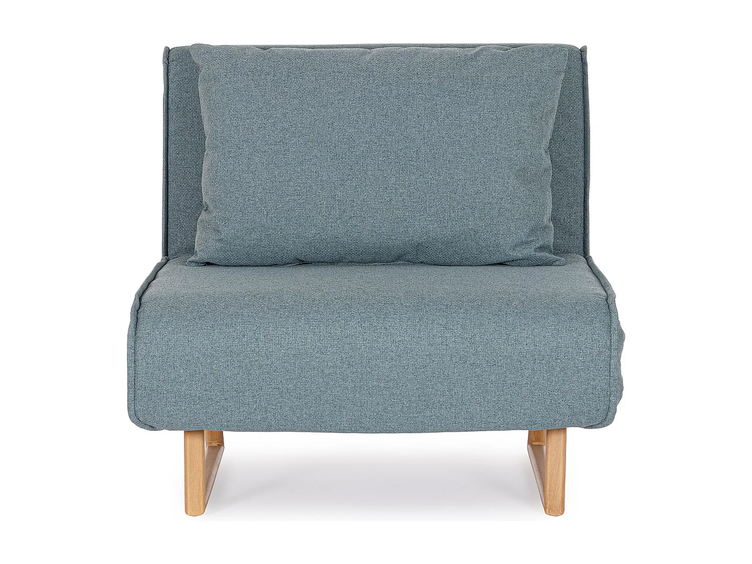 Fauteuil convertible velours côtelé KOLTEN – Élégance scandinave-Bleu