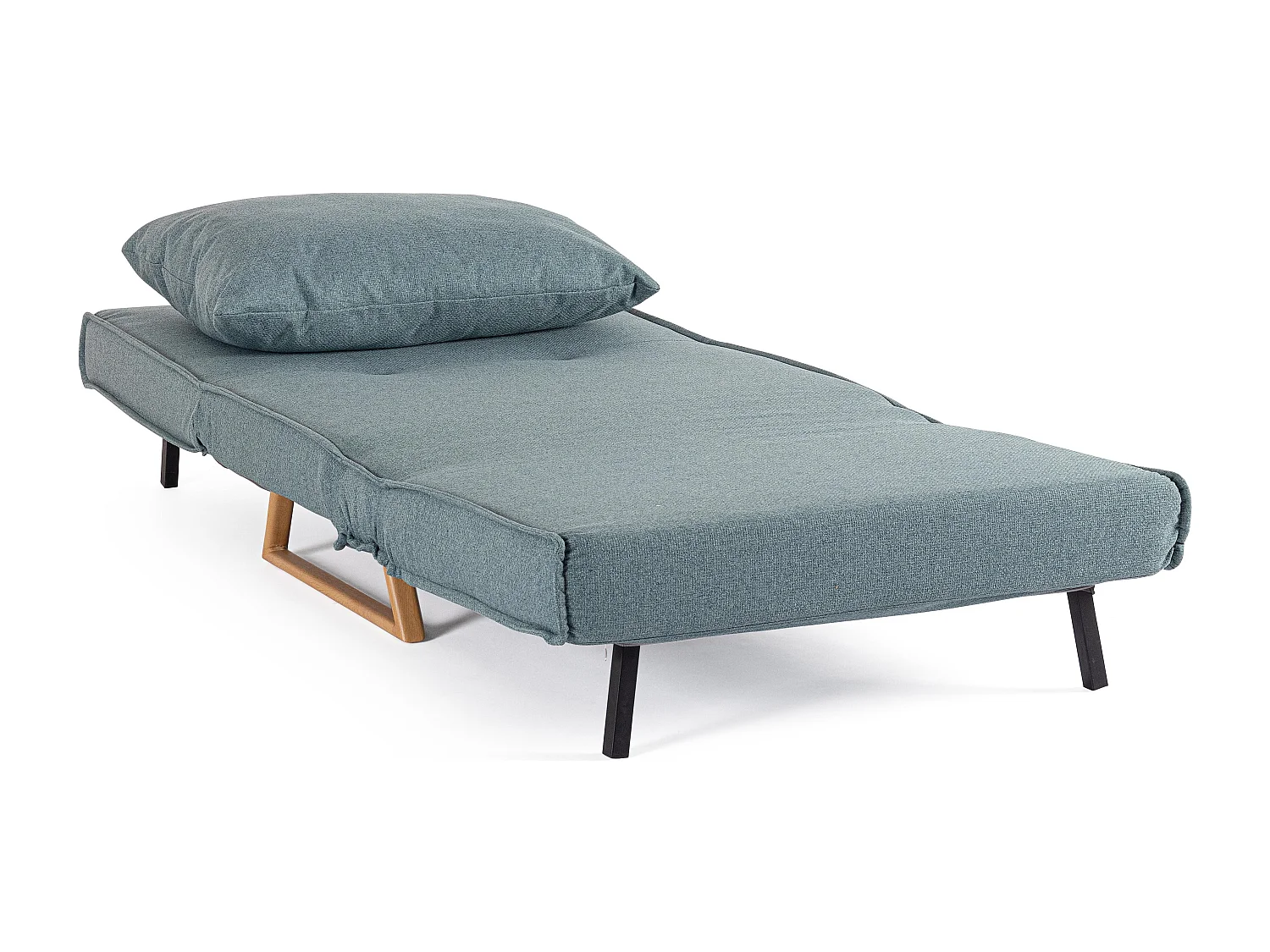 Fauteuil convertible velours côtelé KOLTEN – Élégance scandinave-Bleu
