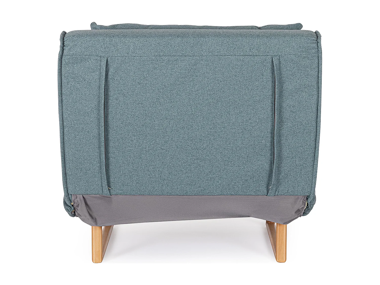 Fauteuil convertible velours côtelé KOLTEN – Élégance scandinave-Bleu