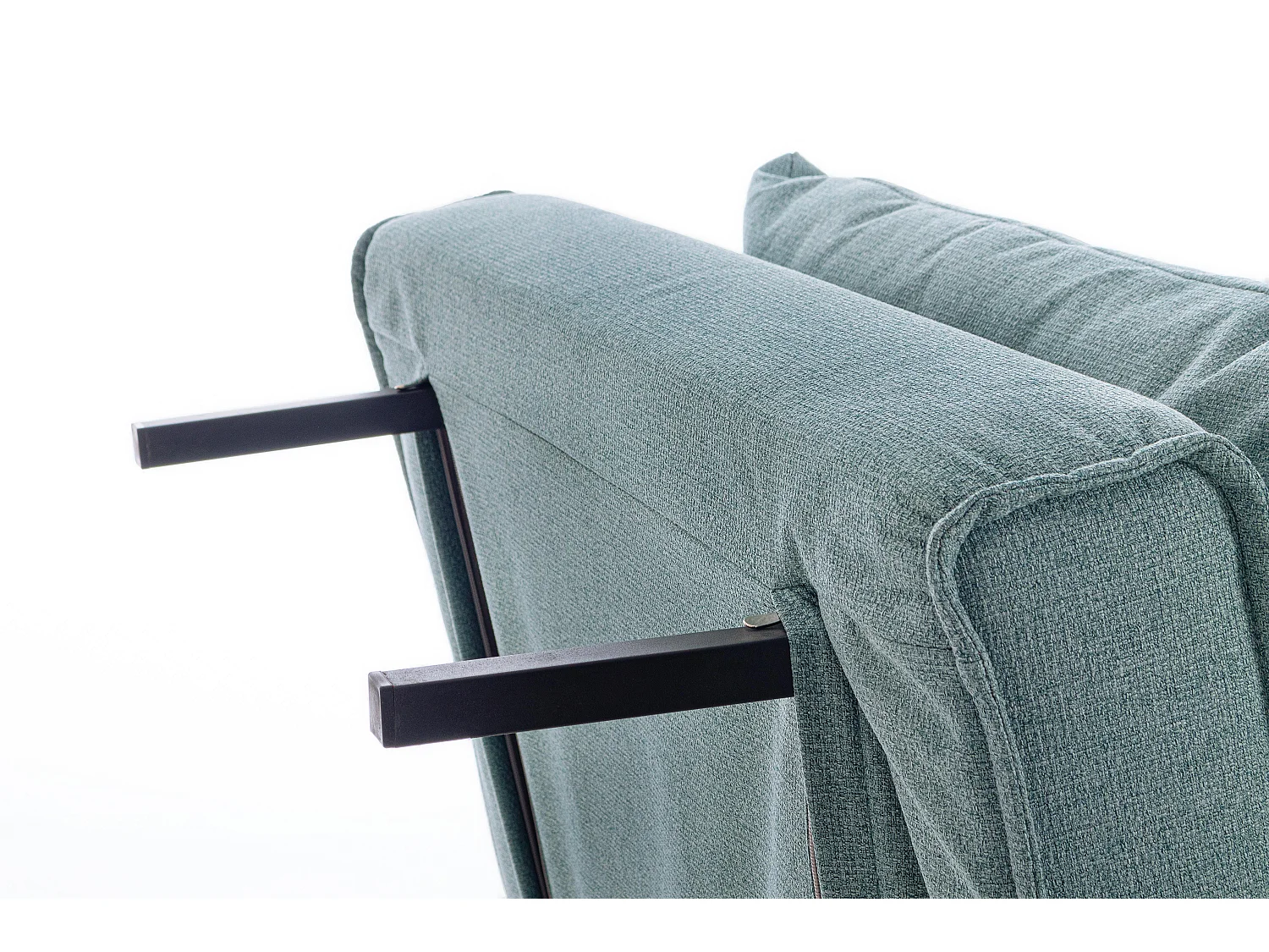 Fauteuil convertible velours côtelé KOLTEN – Élégance scandinave-Bleu