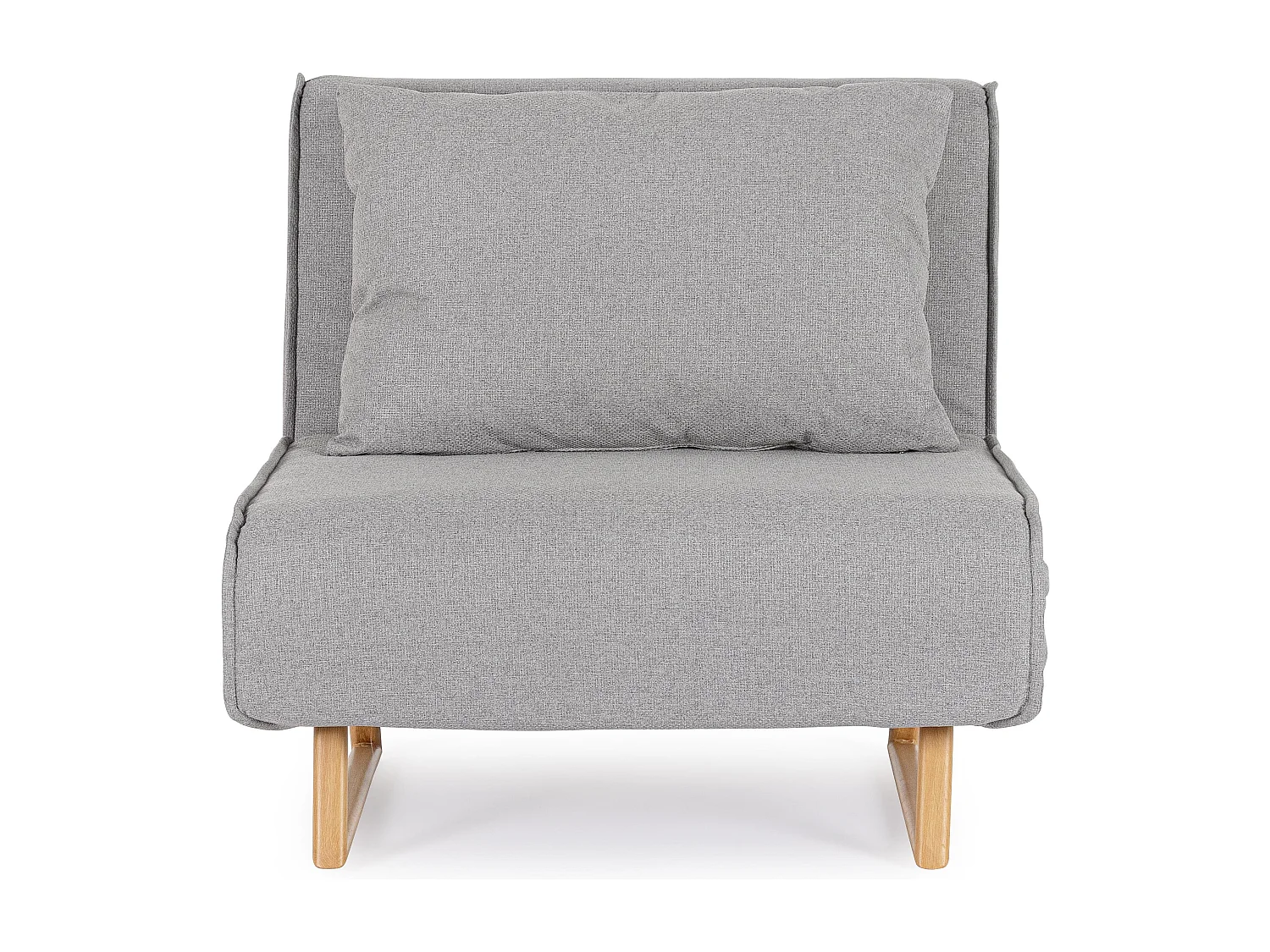 Fauteuil convertible velours côtelé KOLTEN – Élégance scandinave-Gris clair