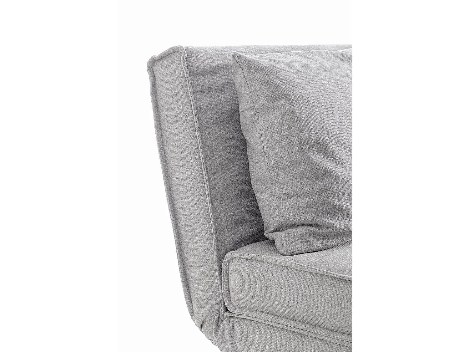 Fauteuil convertible velours côtelé KOLTEN – Élégance scandinave-Gris clair
