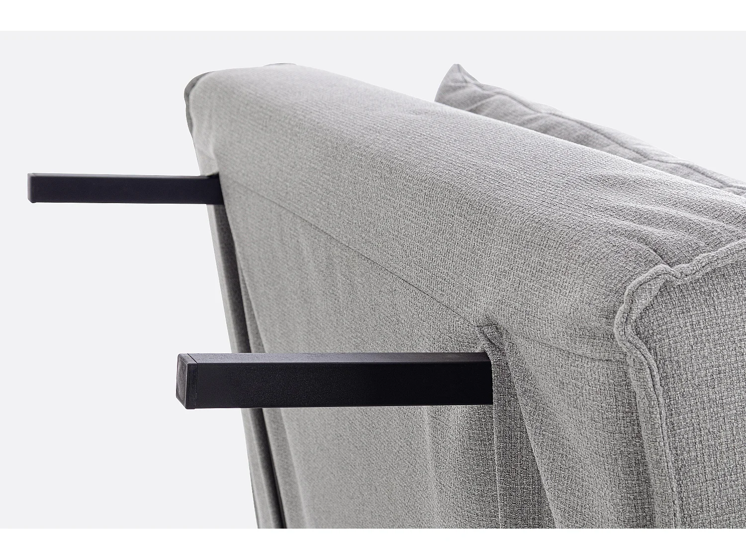 Fauteuil convertible velours côtelé KOLTEN – Élégance scandinave-Gris clair