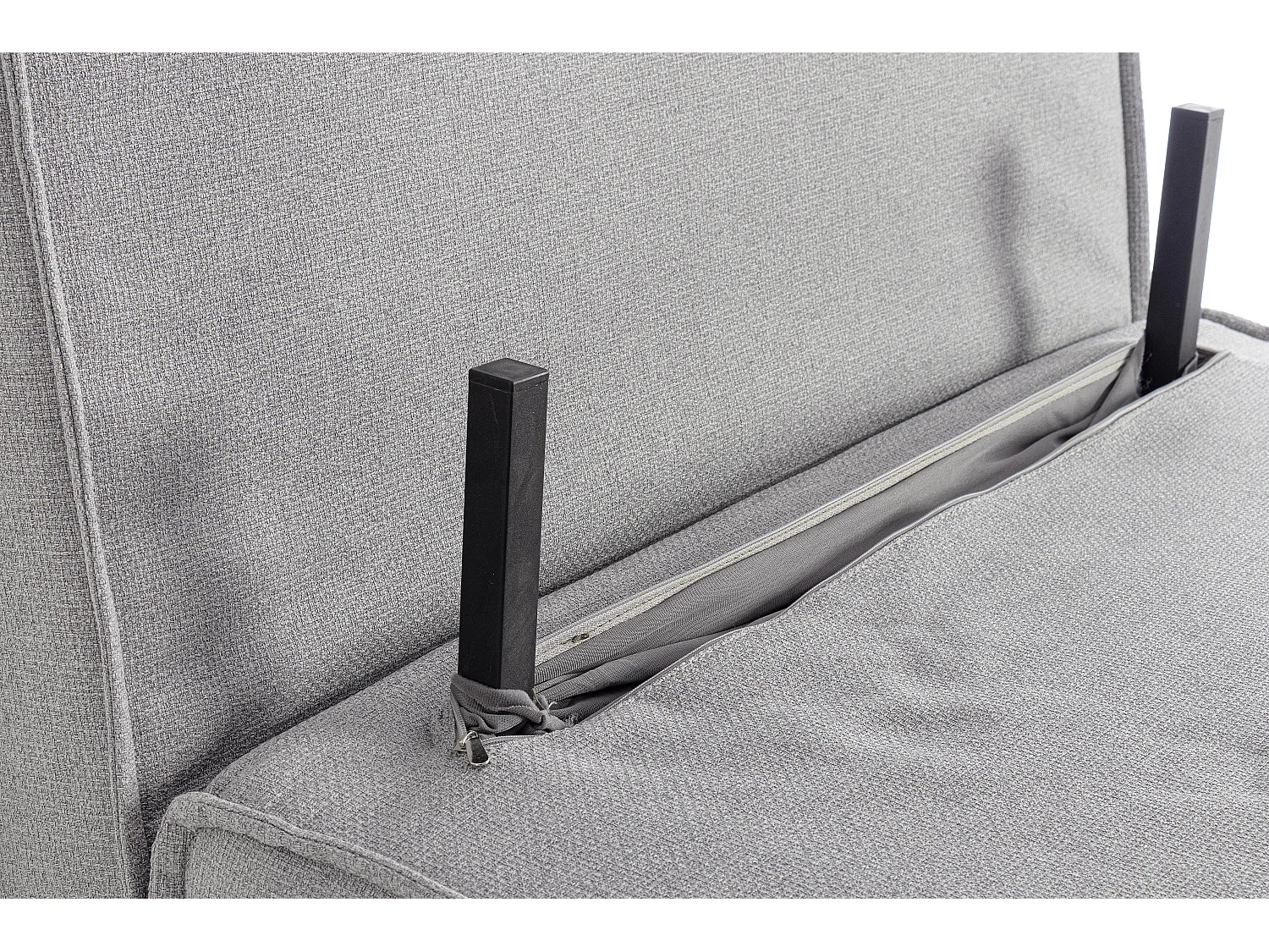 Fauteuil convertible velours côtelé KOLTEN – Élégance scandinave-Gris clair