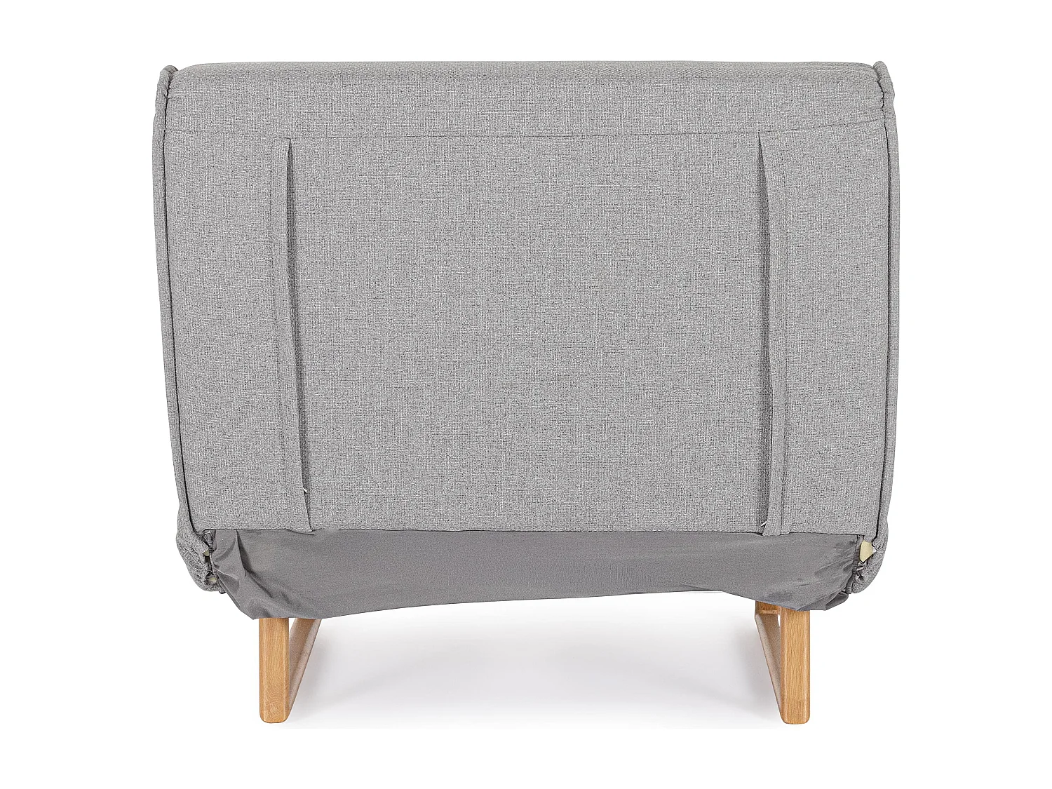 Fauteuil convertible velours côtelé KOLTEN – Élégance scandinave-Gris clair