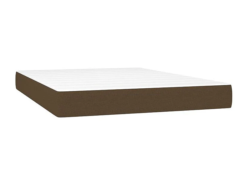 Sommier à lattes de lit avec matelas Marron foncé 140x190