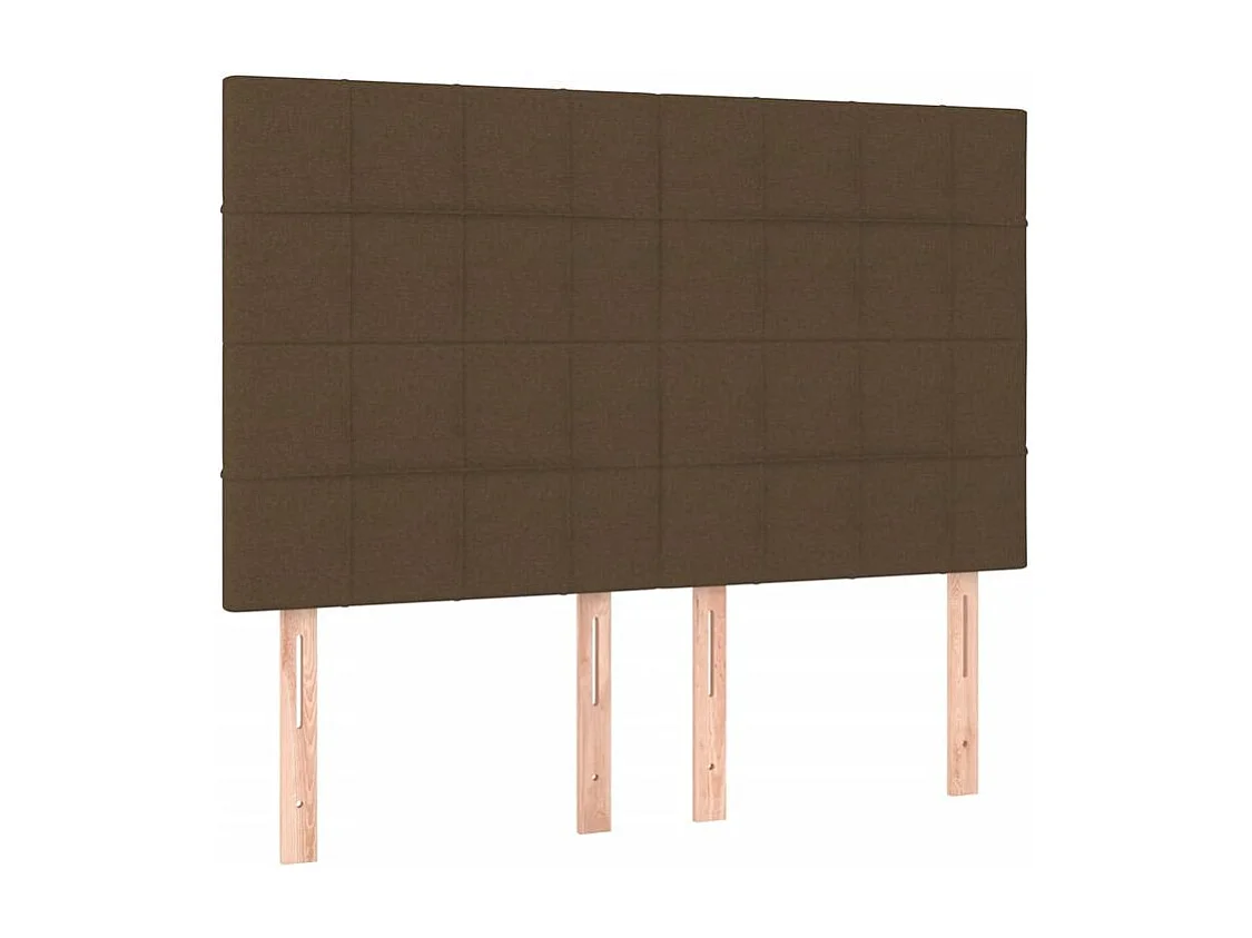 Sommier à lattes de lit avec matelas Marron foncé 140x190