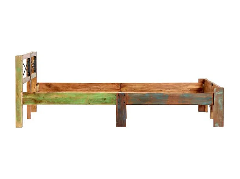 Lit adulte bois massif recyclé Ray 140x200