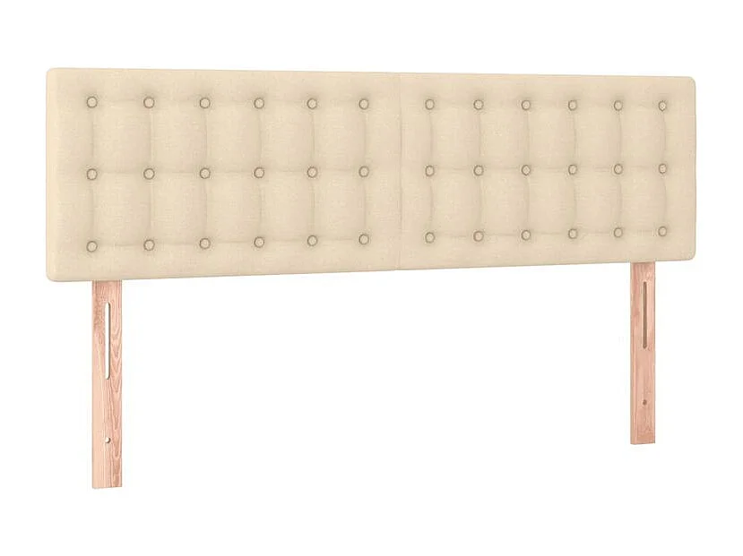 Sommier à lattes de lit avec matelas Crème 140x190 Tissu