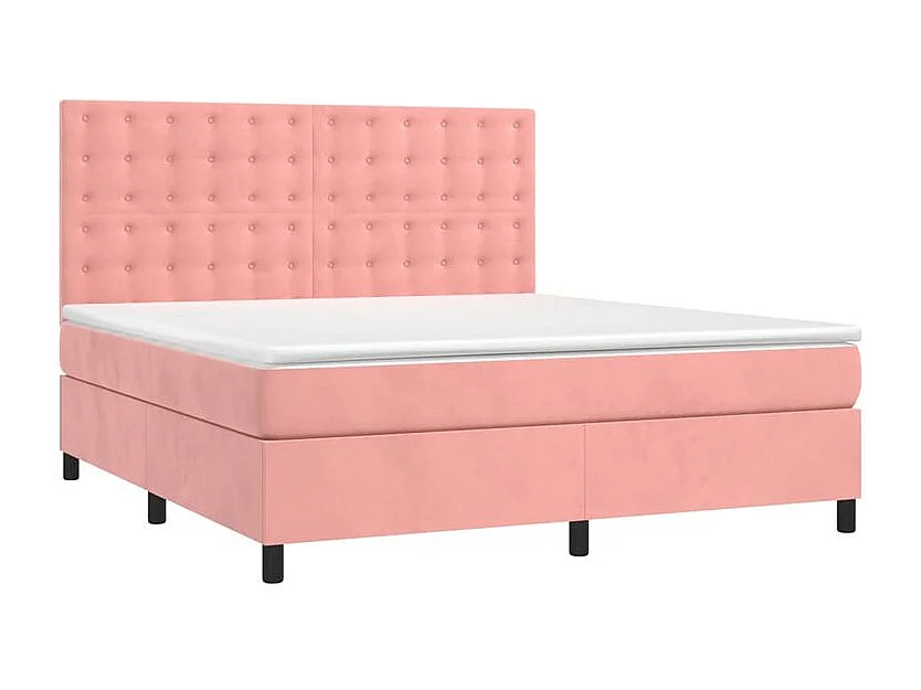 Sommier à lattes de lit avec matelas Rose 160x200 Velours