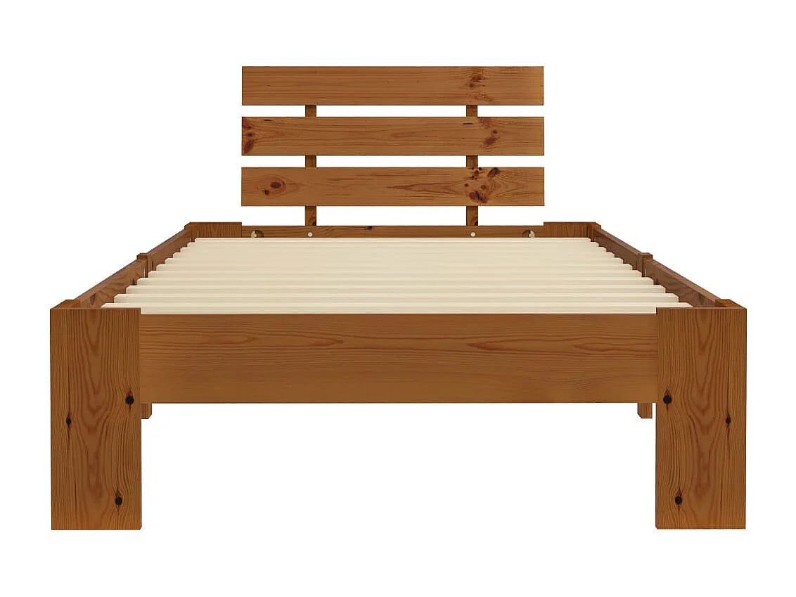 Lit Marron miel Boi de pin maif 100x200 2