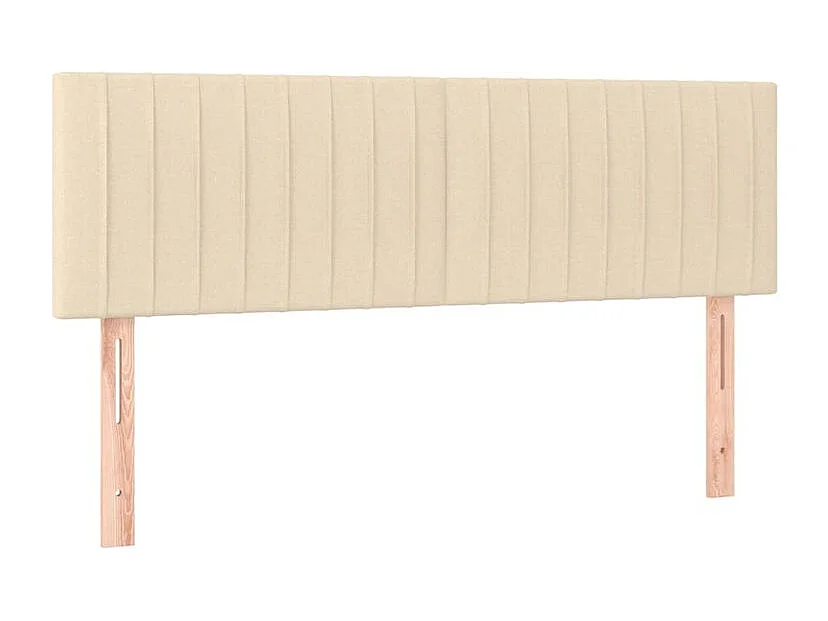 Sommier à lattes de lit avec matelas Crème 140x190 Tissu