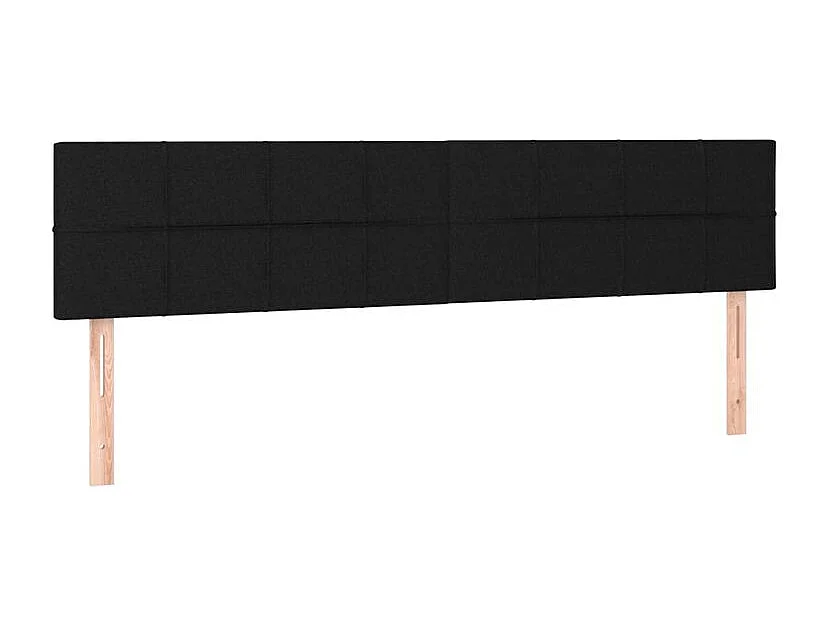 Sommier à lattes de lit avec matelas Noir 180x200 Tissu