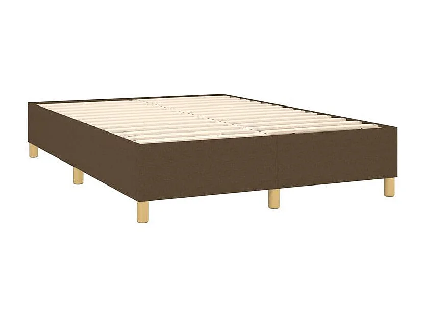 Sommier à lattes de lit avec matelas Marron foncé 140x190