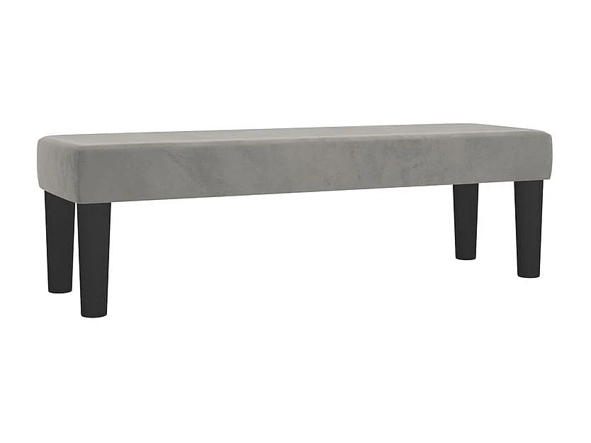 Sommier à lattes de lit et matelas Gris clair 140x190 Velours