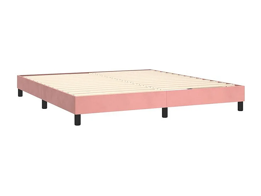 Sommier à lattes de lit avec matelas et LED Rose 160x200