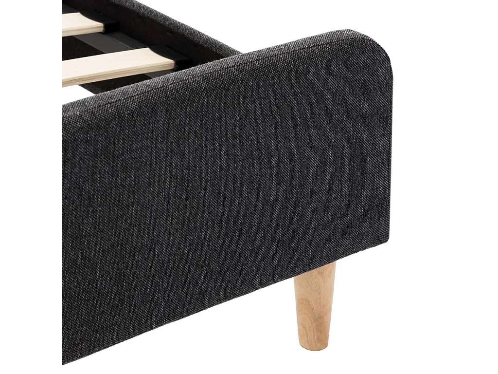 Lit Gri foncé Jute 100x200