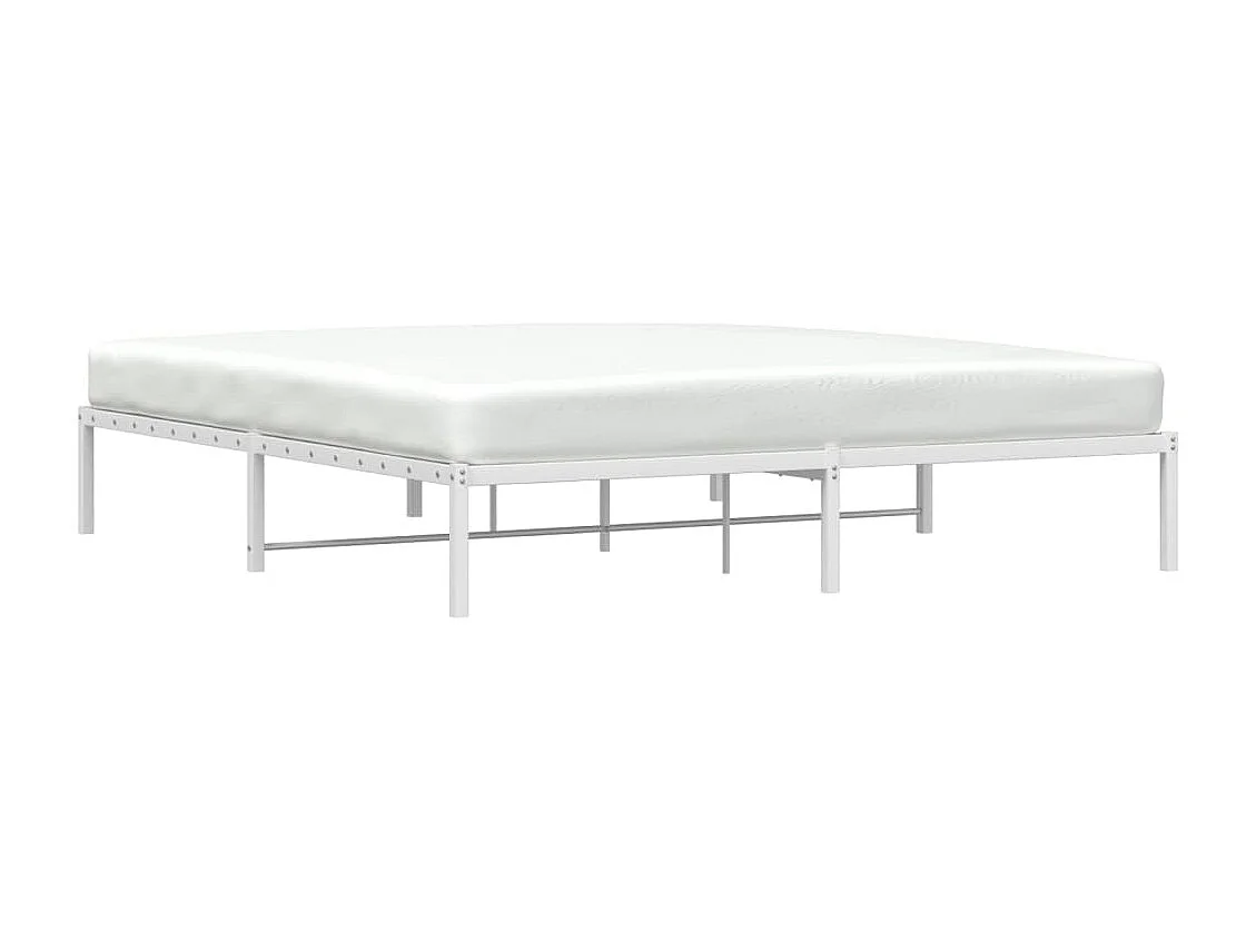 Cadre de lit métal blanc 180x200