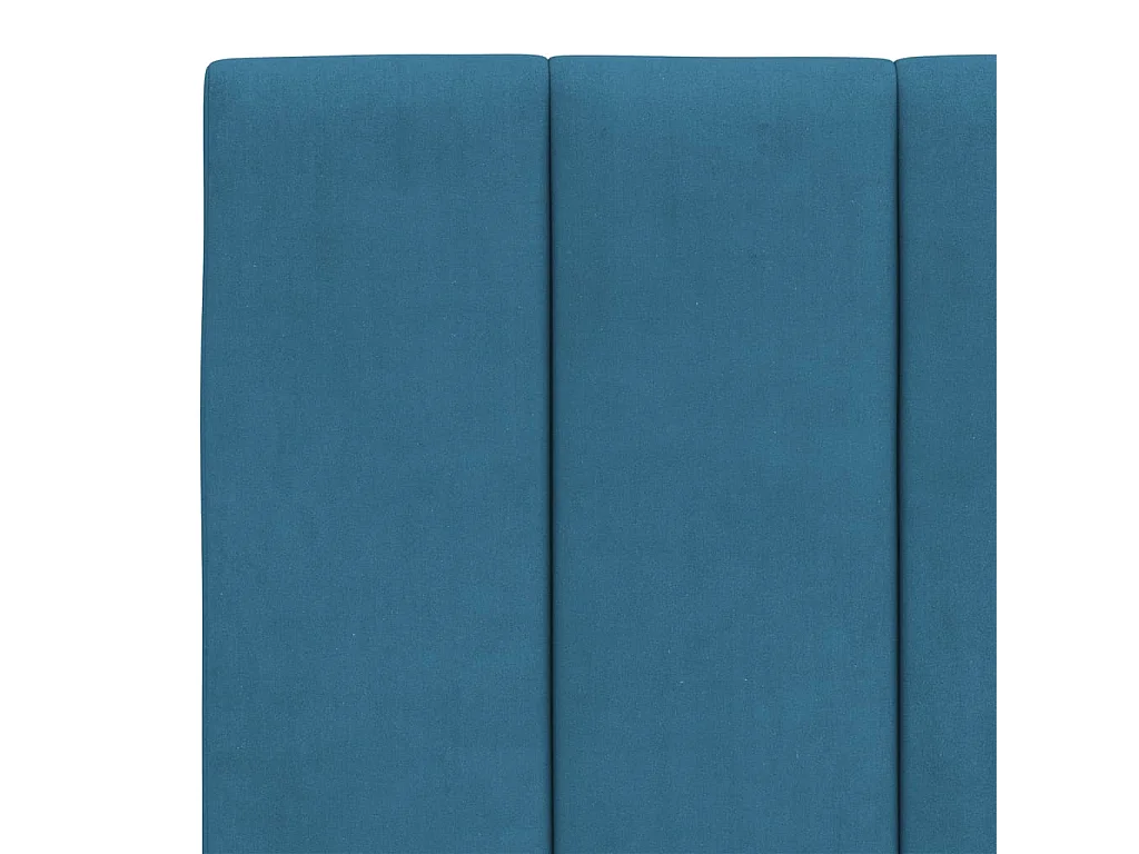 Cadre de lit avec tête de lit bleu 120x200 velour