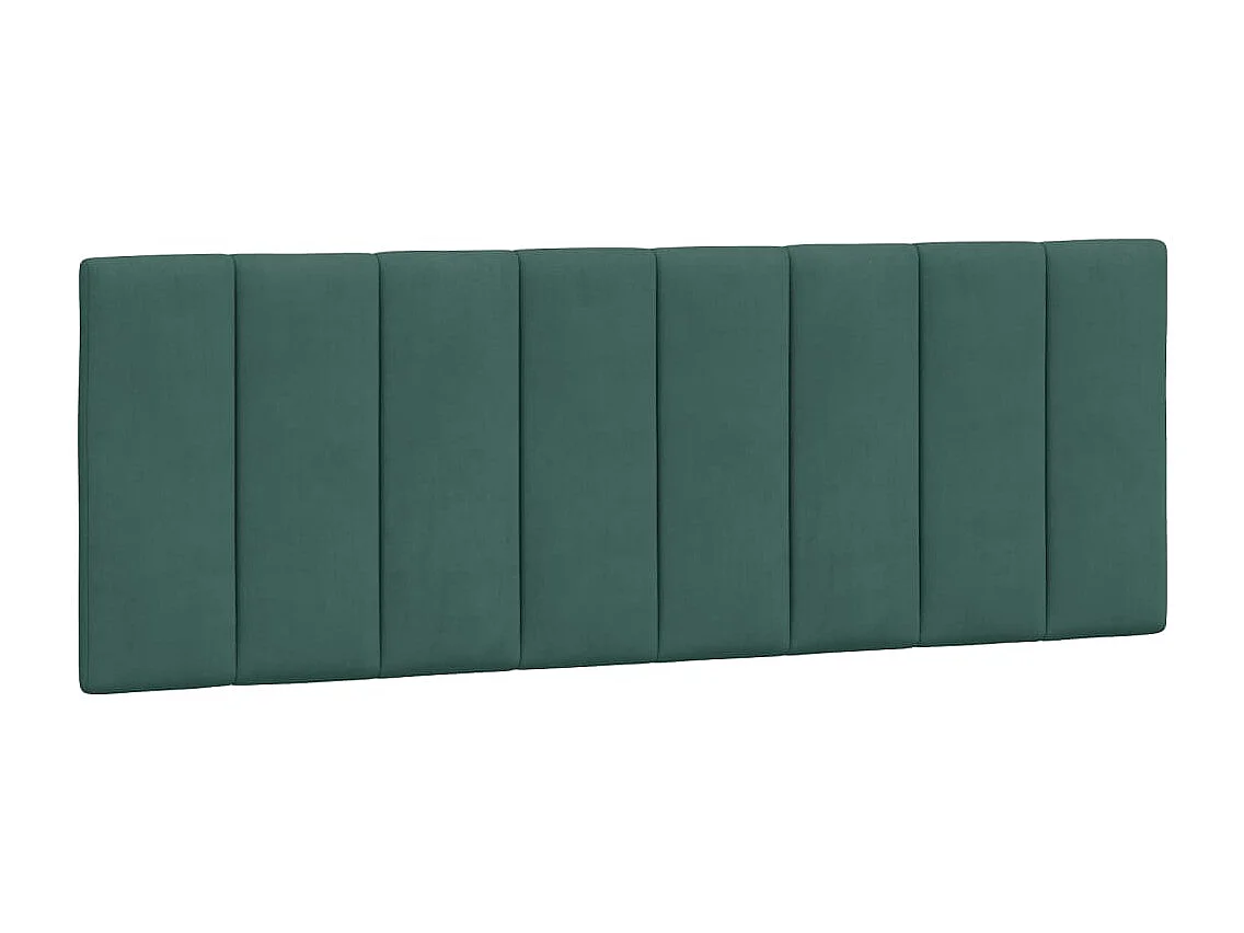 Cadre de lit avec tête de lit Vert foncé 140x190 Velours