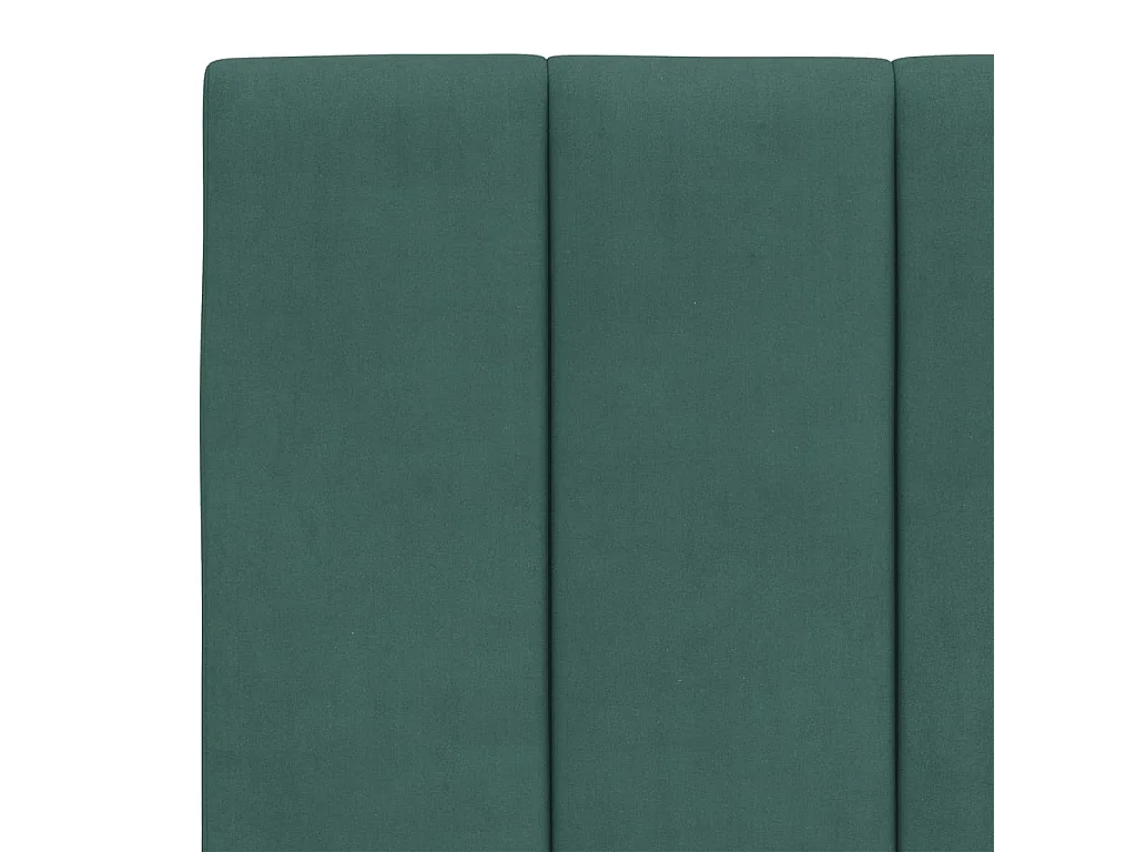 Cadre de lit avec tête de lit Vert foncé 140x190 Velours