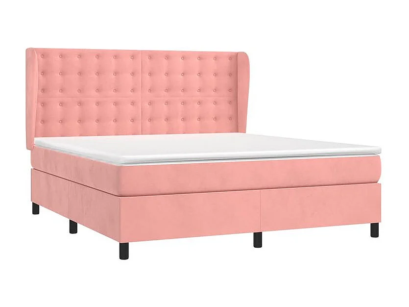 Sommier à lattes de lit avec matelas Rose 160x200 Velours