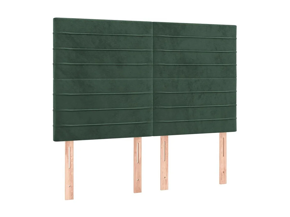 Sommier à lattes de lit et matelas Vert foncé 140x190 Velours