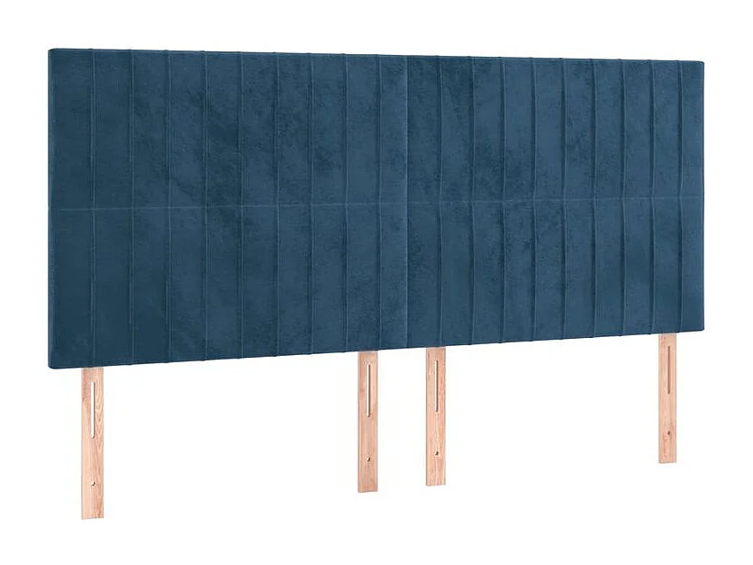 Sommier à lattes de lit matelas et LED Bleu foncé 180x200