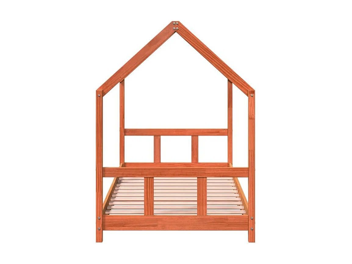 Cadre de lit d'enfants cire marron 90x190 bois de pin massif