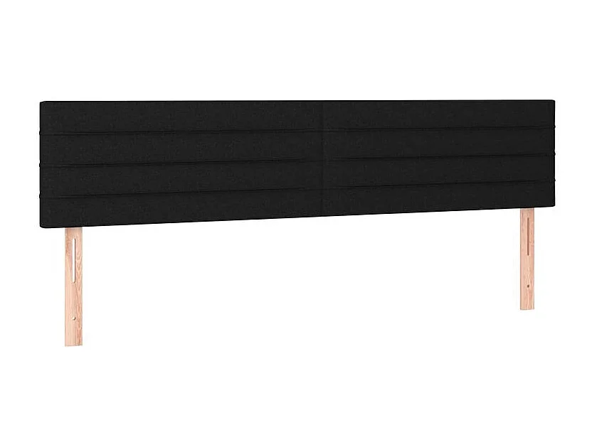 Sommier à lattes de lit avec matelas Noir 180x200 Tissu