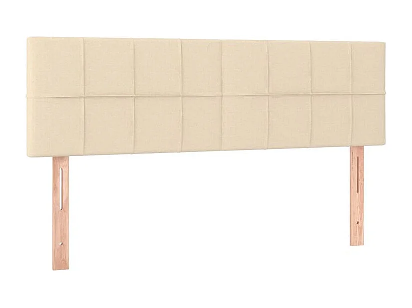 Sommier à lattes de lit avec matelas Crème 140x190 Tissu