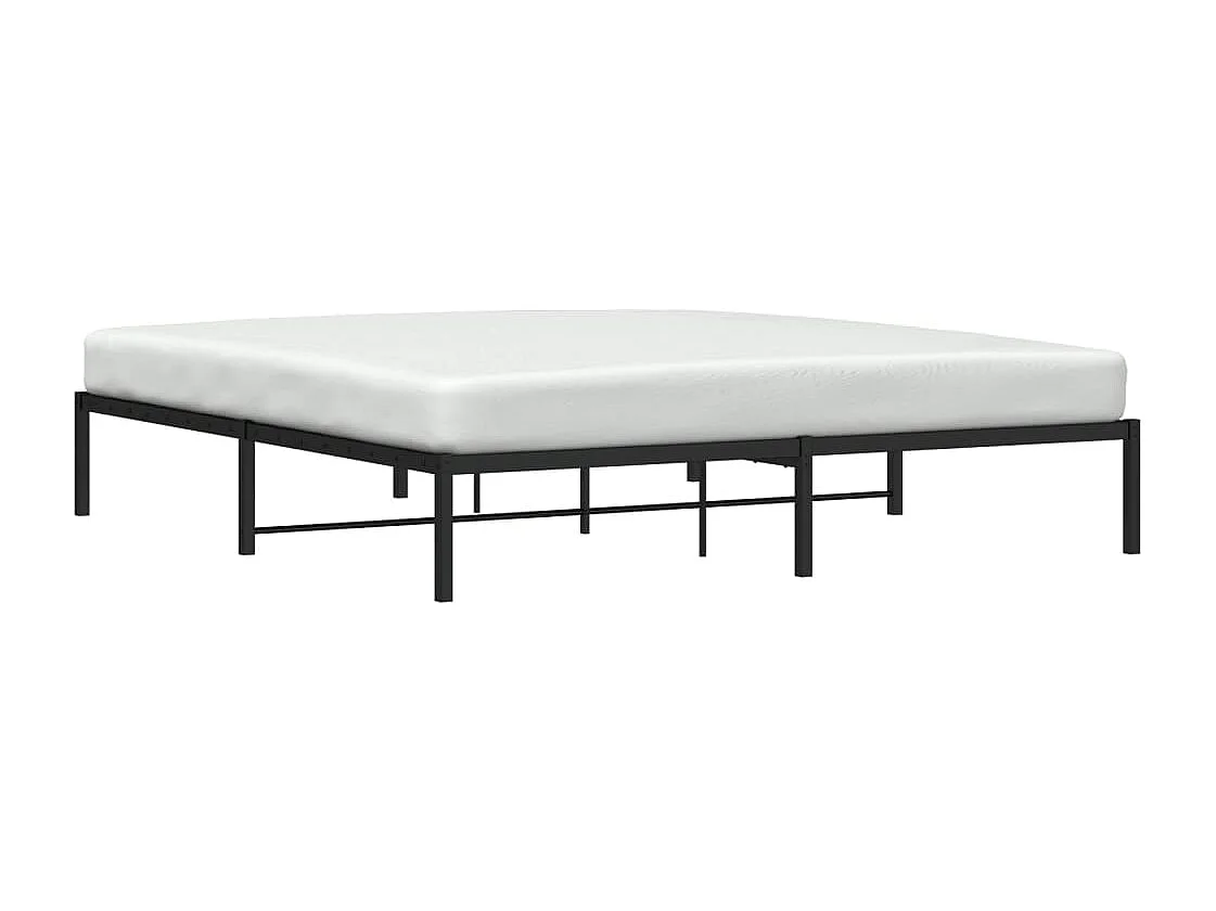 Cadre de lit métal noir 180x200