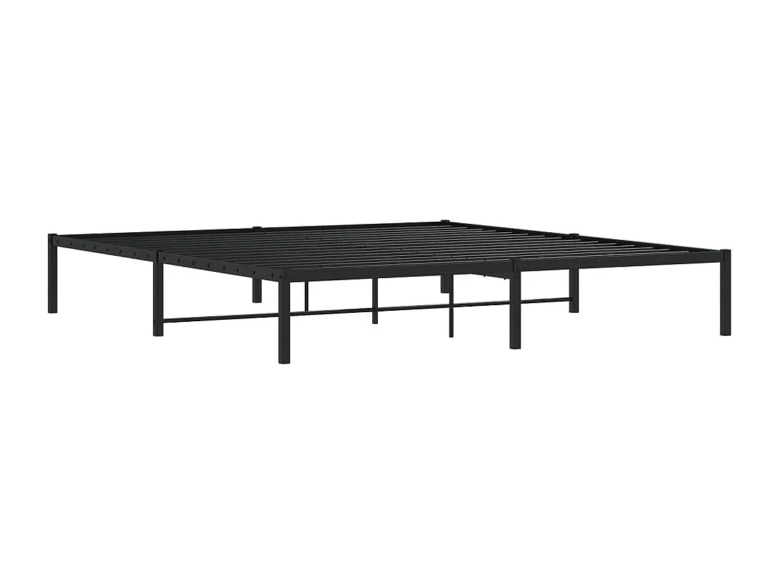 Cadre de lit métal noir 180x200