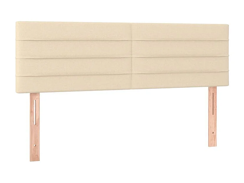 Sommier à lattes de lit avec matelas Crème 140x190 Tissu