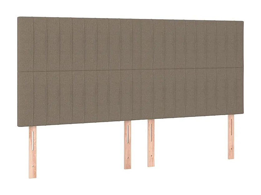 Sommier à lattes de lit et matelas et LED Taupe 160x200 Tissu