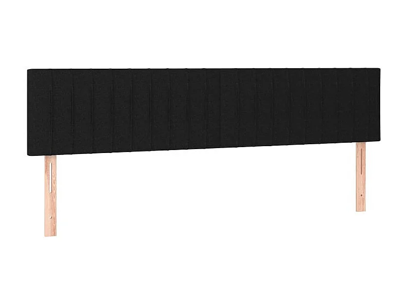 Sommier à lattes de lit avec matelas Noir 180x200 Tissu