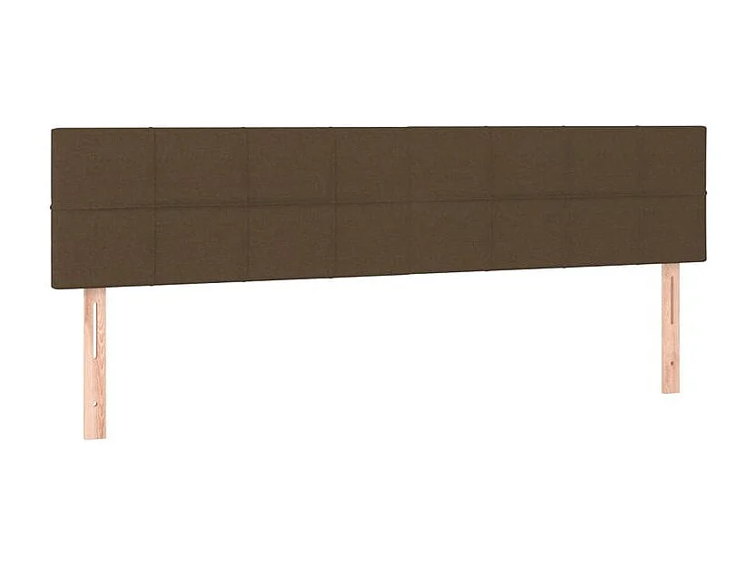 Sommier à lattes de lit matelas et LED Marron foncé 200x200