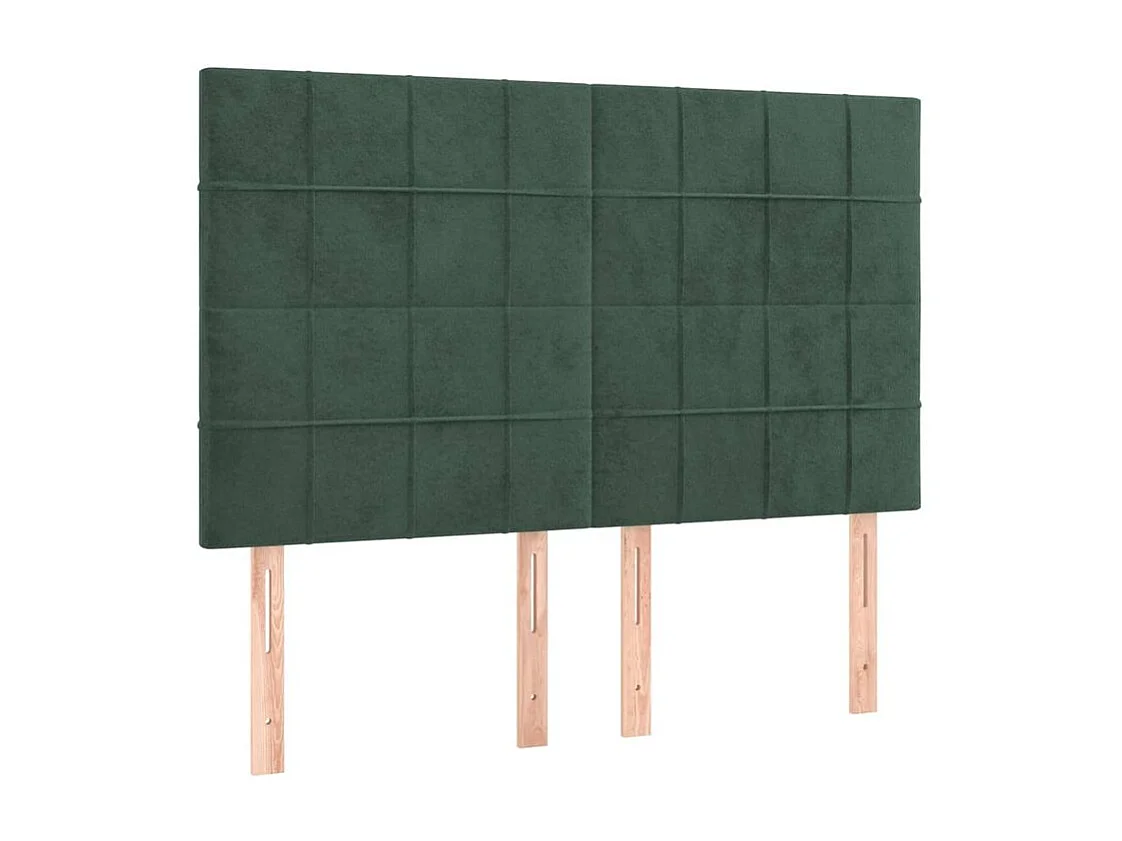 Sommier à lattes de lit et matelas Vert foncé 140x190 Velours
