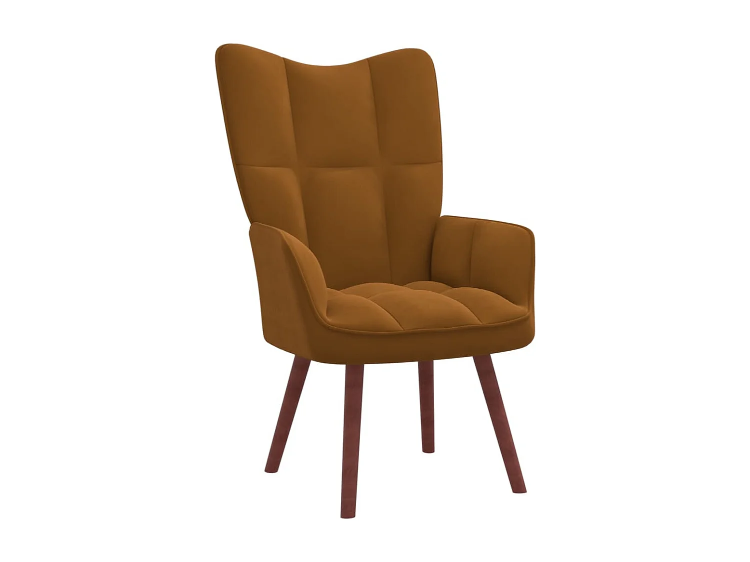 Fauteuil bergère Marron Velours