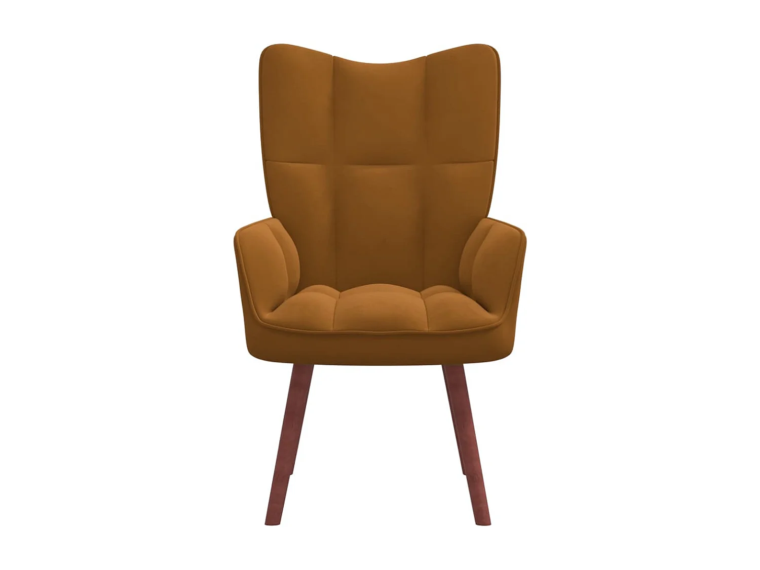 Fauteuil bergère Marron Velours