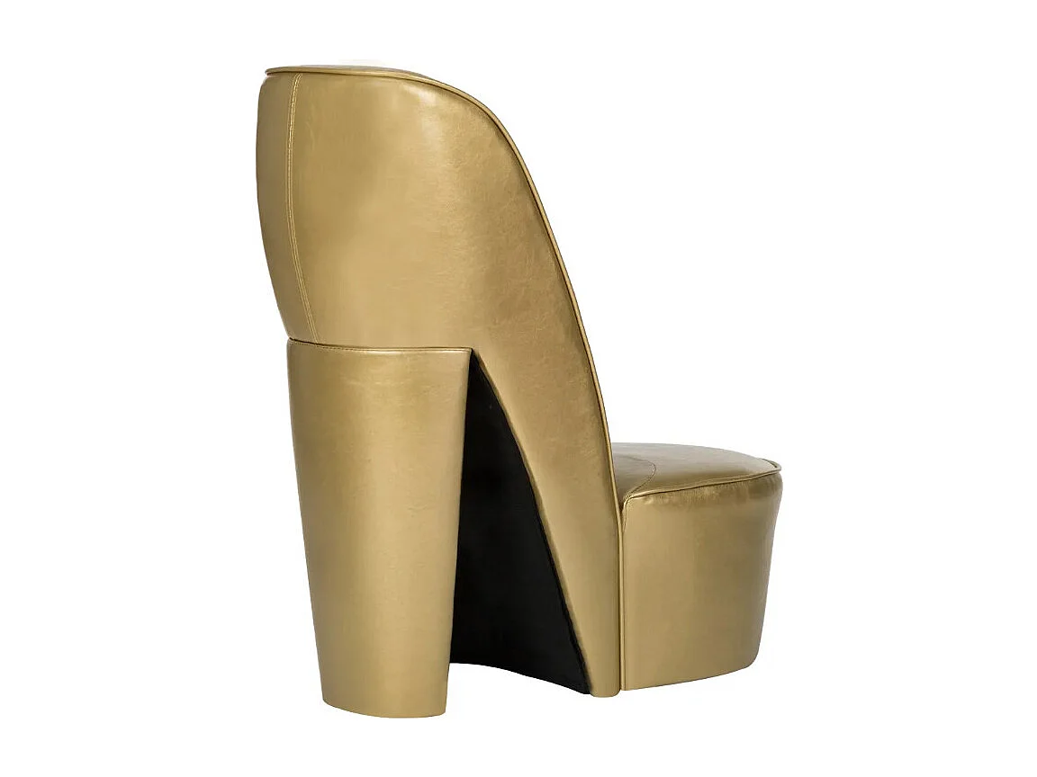 Fauteuil simili cuir doré Fashionly