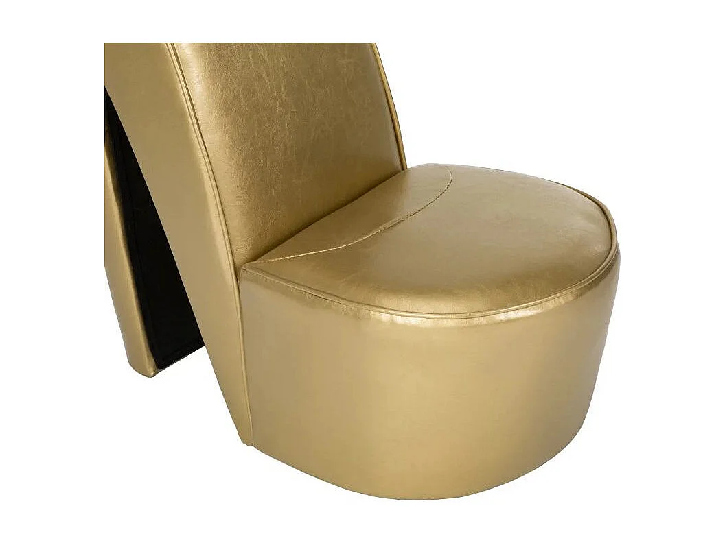 Fauteuil simili cuir doré Fashionly