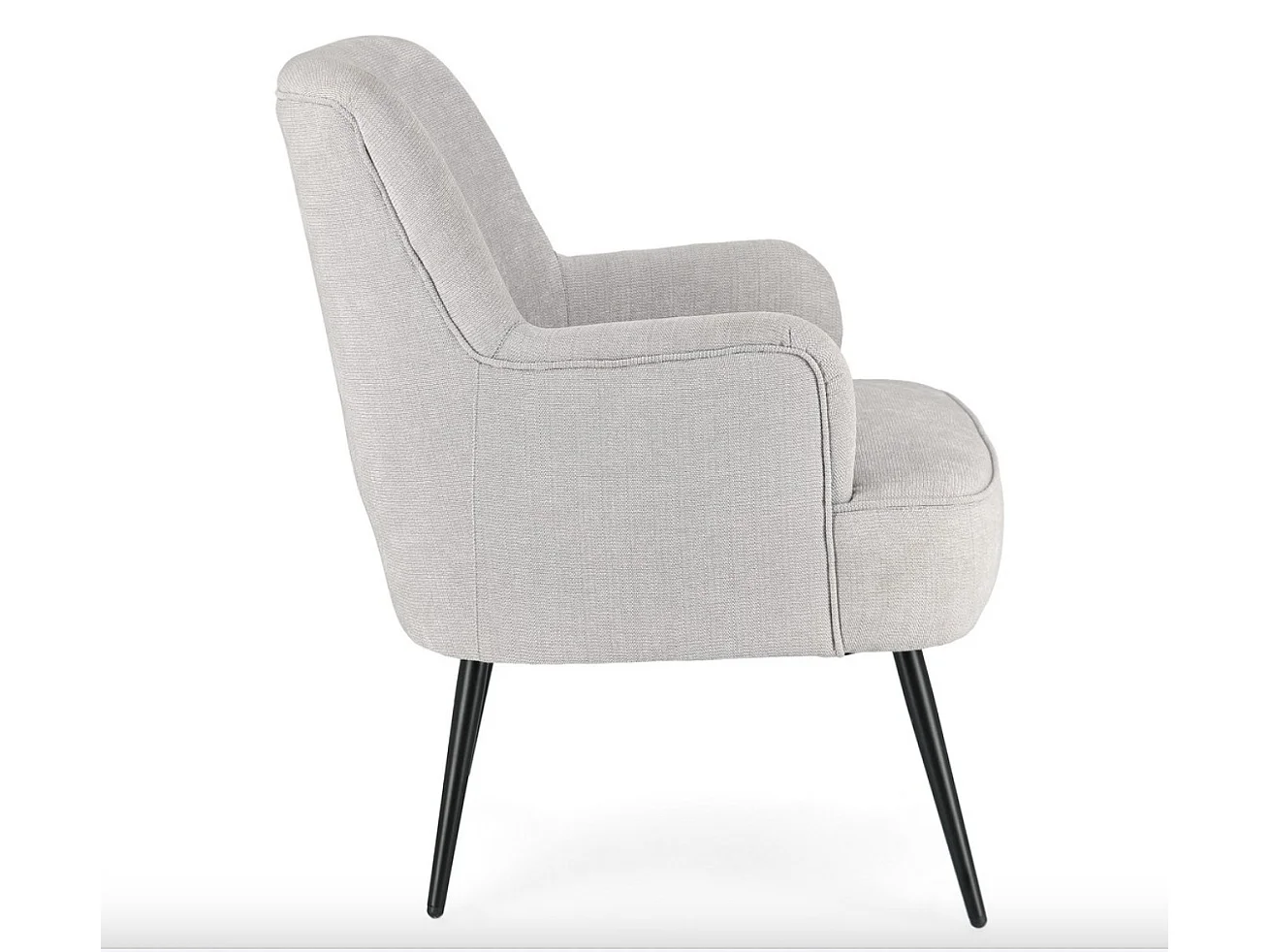Fauteuil ERNESTINE – Deign compact & confort dene-Gri clair