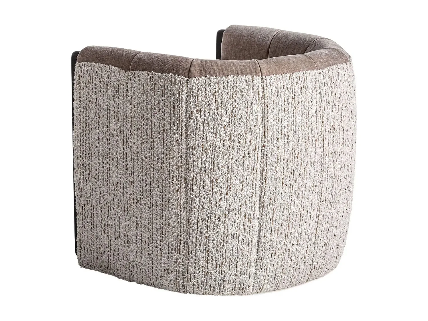 Sillón club LINEA de tejido bouclé – Confort envolvente-Negro