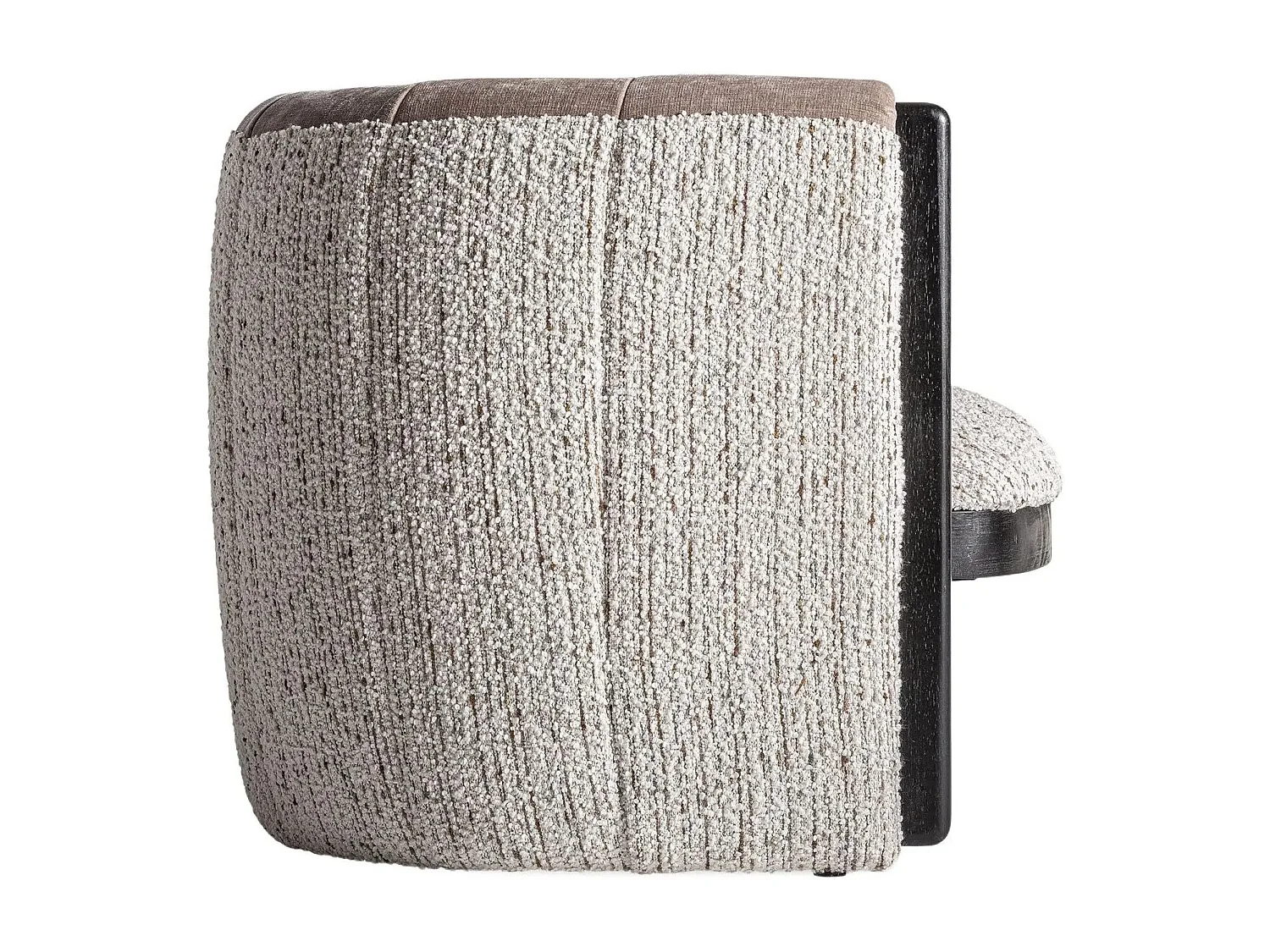 Sillón club LINEA de tejido bouclé – Confort envolvente-Negro