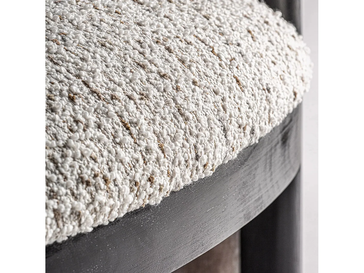 Sillón club LINEA de tejido bouclé – Confort envolvente-Negro