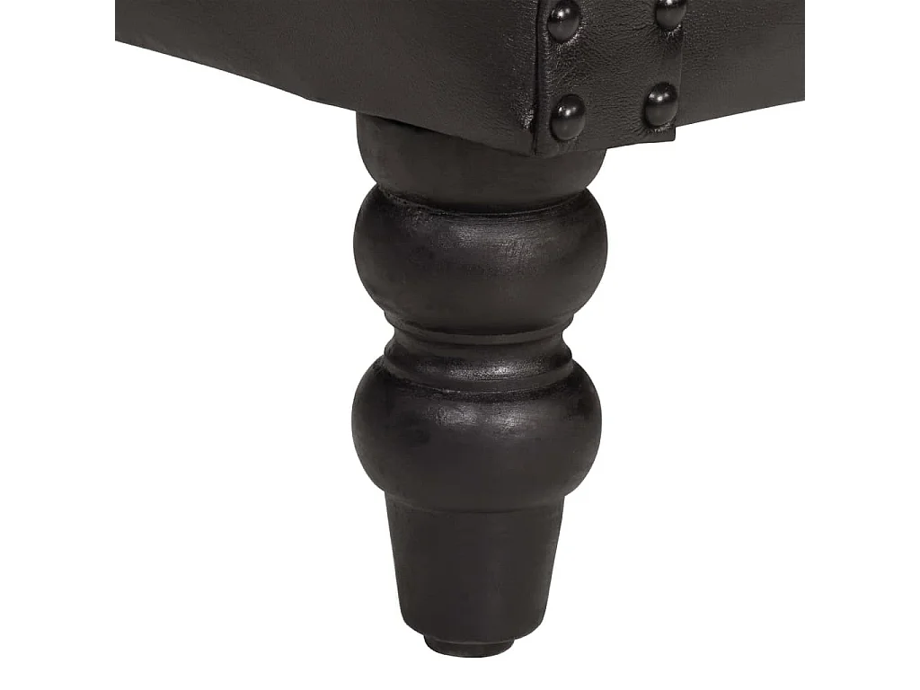 Fauteuil Noir Cuir de chèvre véritable