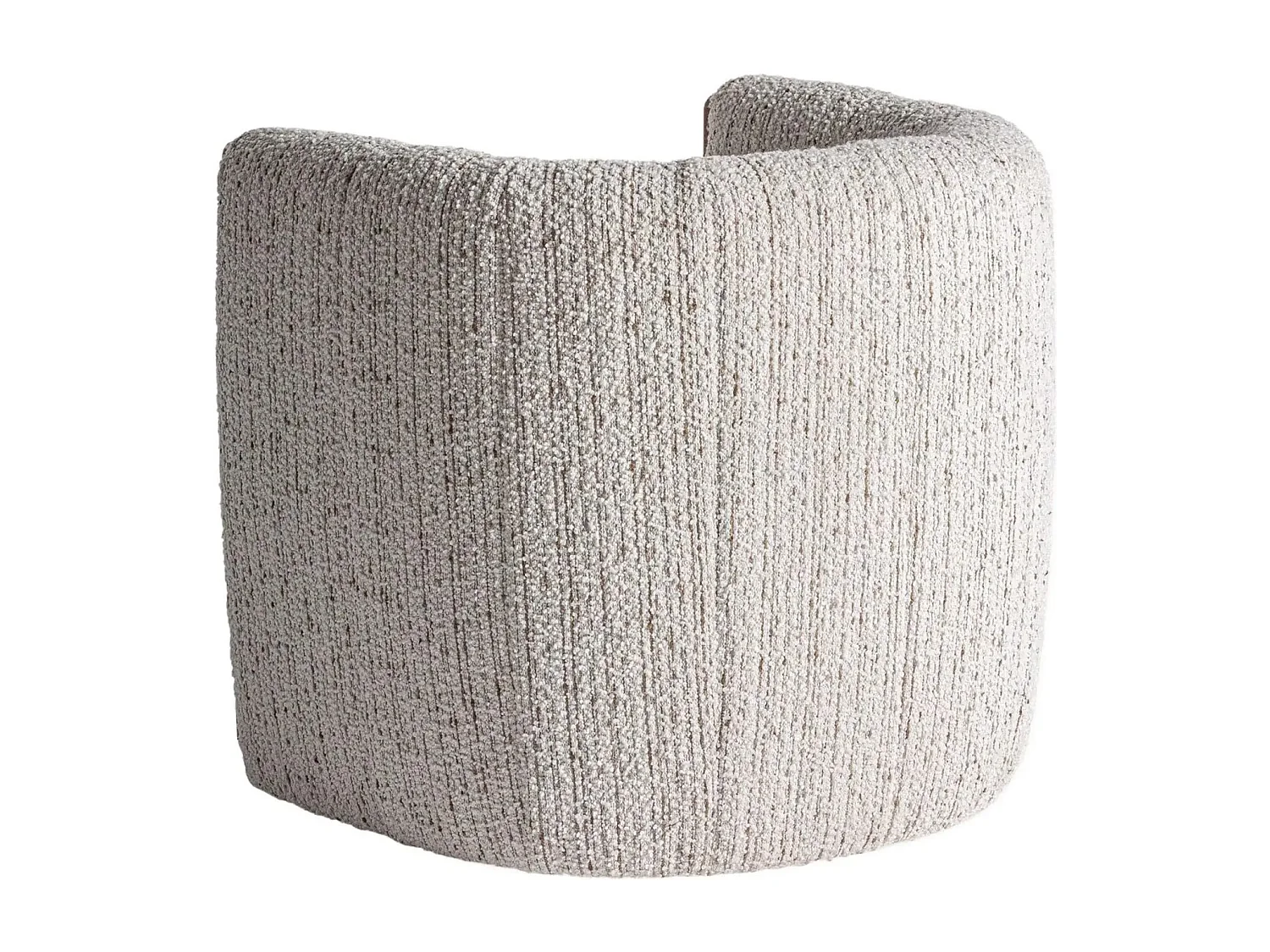 Sillón club LINEA de tejido bouclé – Confort envolvente-Marrón