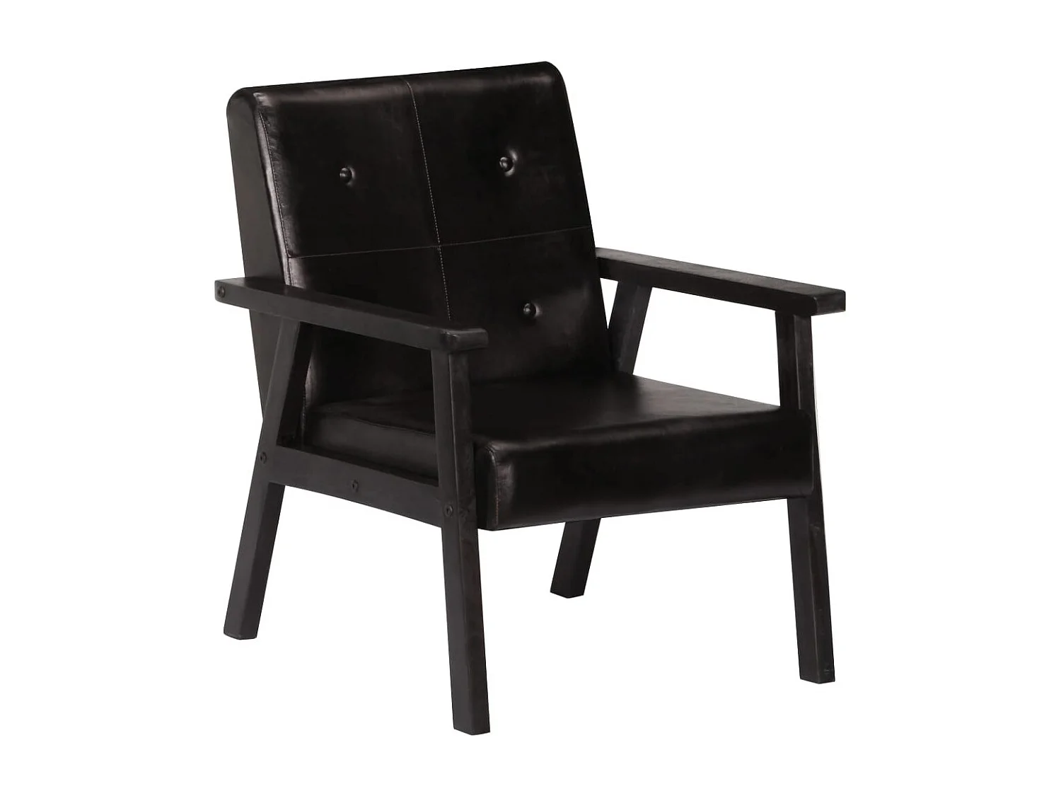 Fauteuil Noir Cuir véritable 4